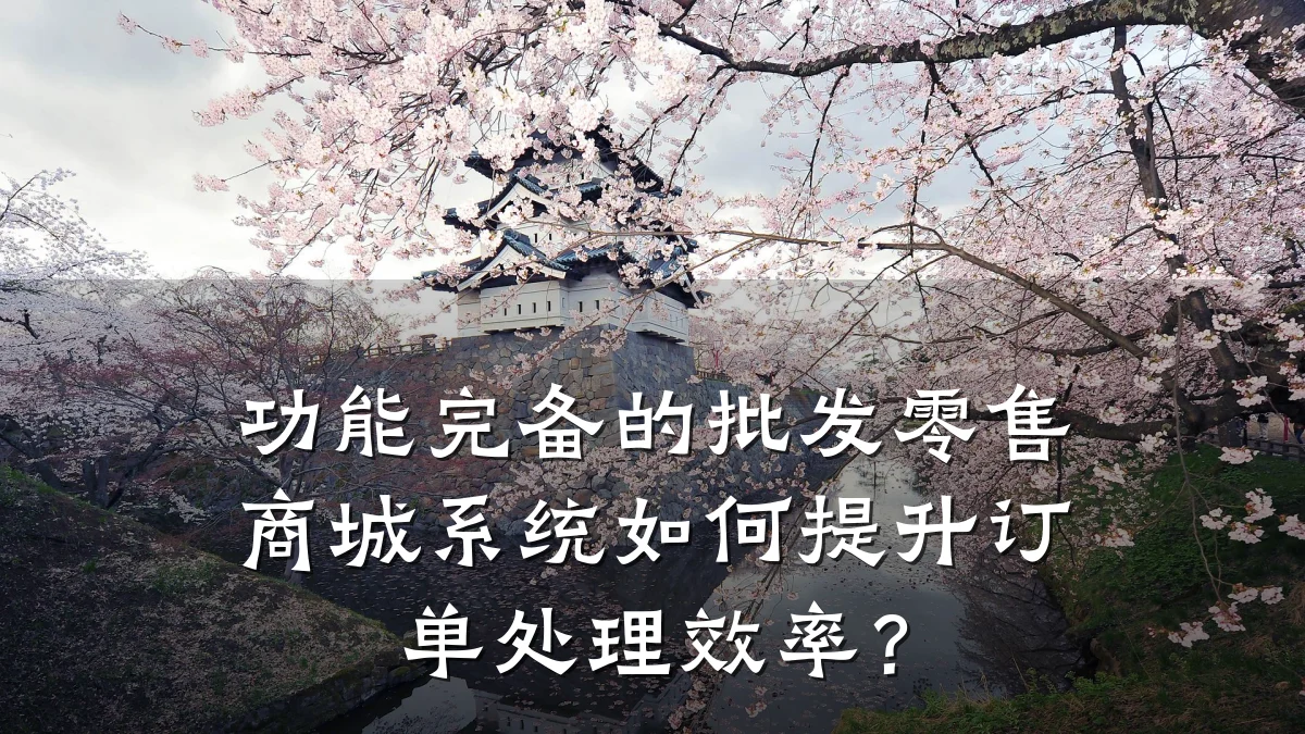 功能完备的批发零售商城系统如何提升订单处理效率?