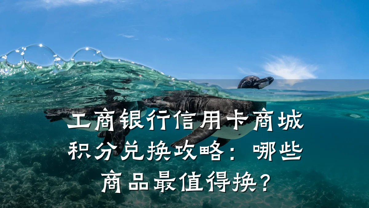 工商银行信用卡商城积分兑换攻略:哪些商品最值得换?