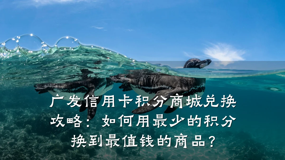 广发信用卡积分商城兑换攻略:如何用最少的积分换到最值钱的商品?