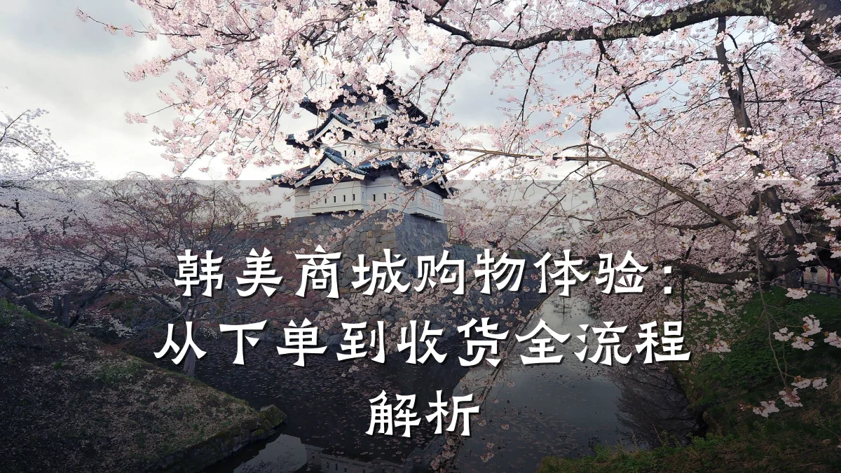 韩美商城购物体验:从下单到收货全流程解析