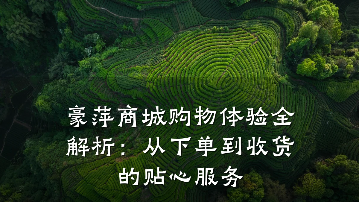豪萍商城购物体验全解析:从下单到收货的贴心服务
