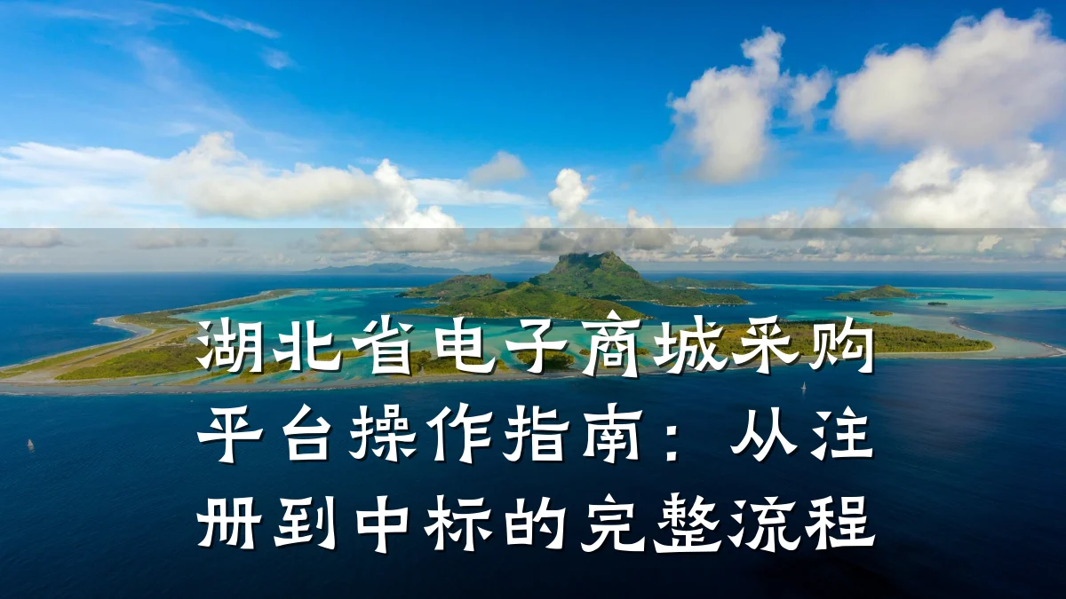 湖北省电子商城采购平台操作指南：从注册到中标的完整流程