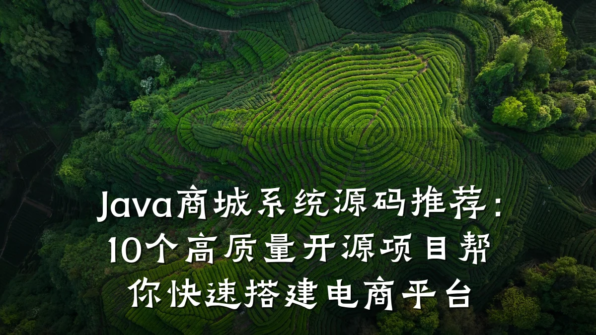 Java商城系统源码推荐:10个高质量开源项目帮你快速搭建电商平台