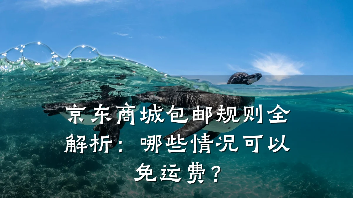 京东商城包邮规则全解析:哪些情况可以免运费?
