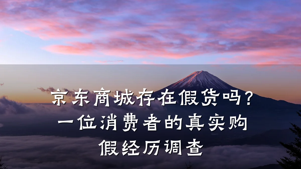 京东商城存在假货吗?一位消费者的真实购假经历调查