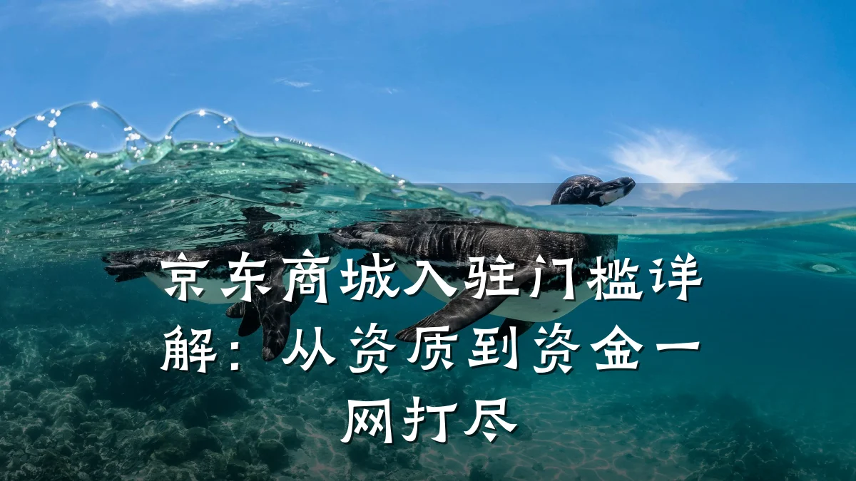 京东商城入驻门槛详解：从资质到资金一网打尽