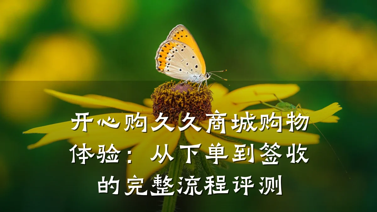 开心购久久商城购物体验:从下单到签收的完整流程评测