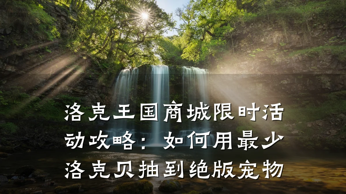 洛克王国商城限时活动攻略:如何用最少洛克贝抽到绝版宠物