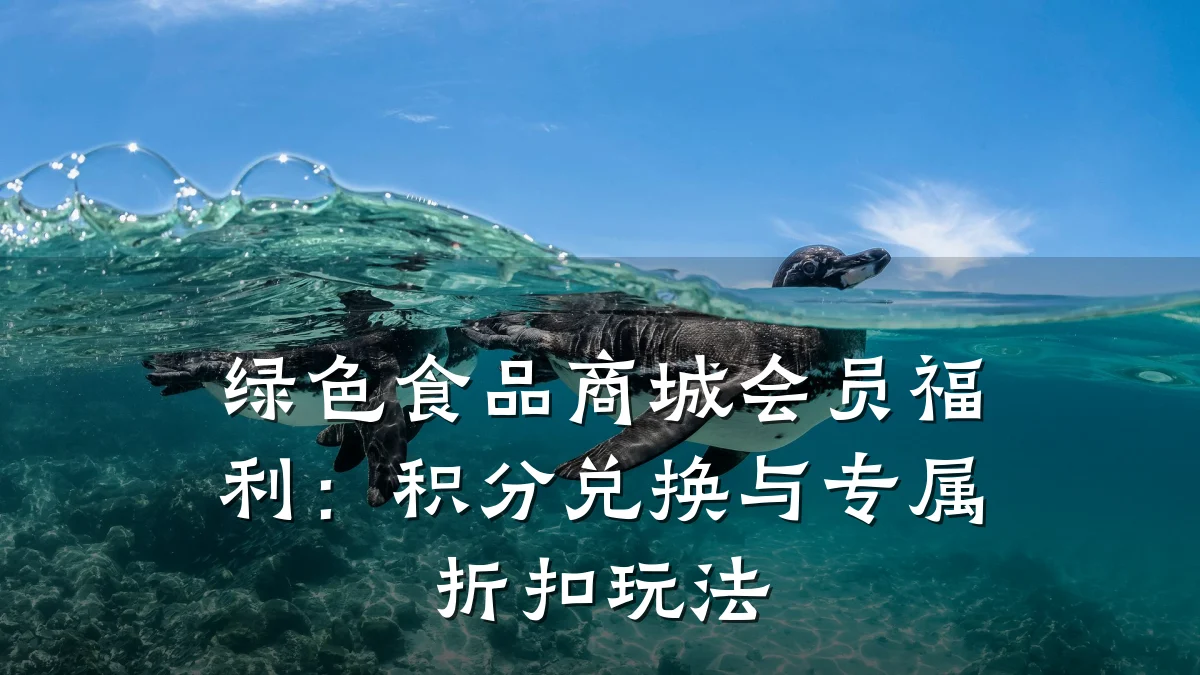 绿色食品商城会员福利:积分兑换与专属折扣玩法