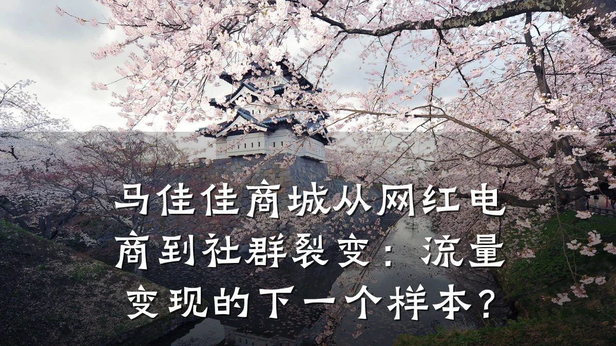 马佳佳商城从网红电商到社群裂变:流量变现的下一个样本?