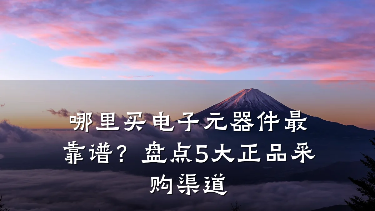 哪里买电子元器件最靠谱?盘点5大正品采购渠道