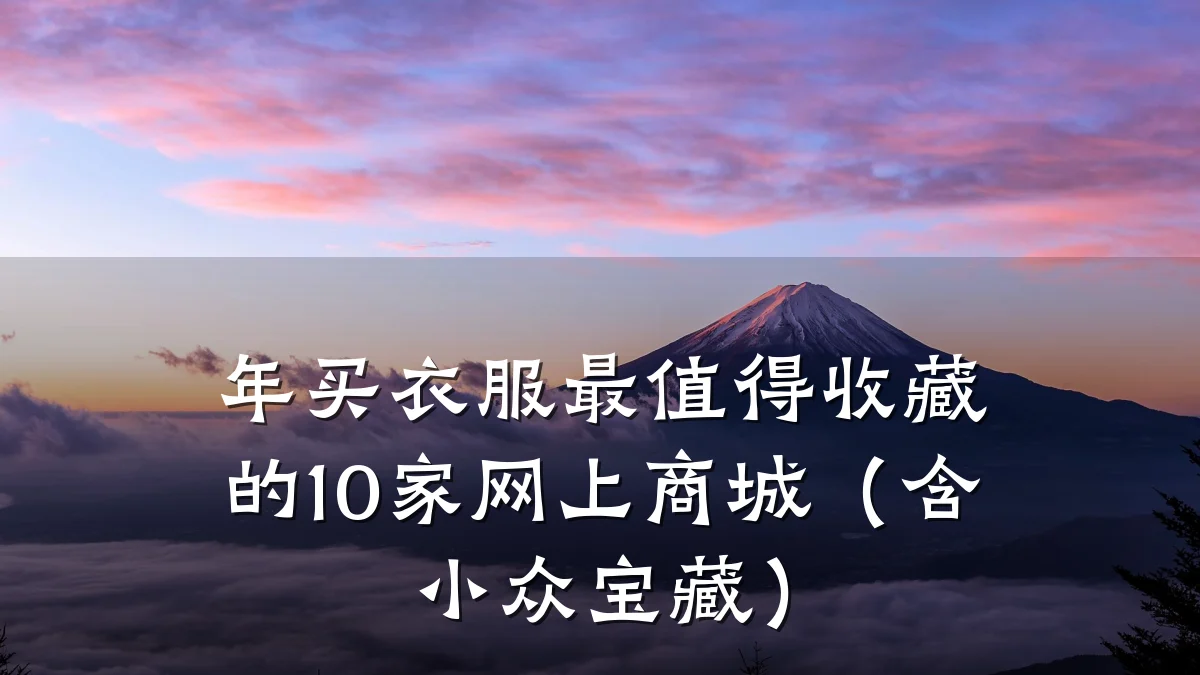 年买衣服最值得收藏的10家网上商城(含小众宝藏)