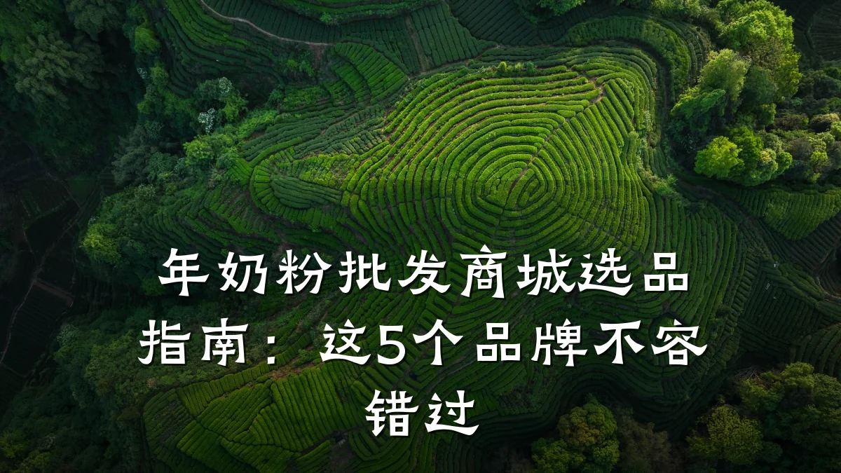 年奶粉批发商城选品指南:这5个品牌不容错过
