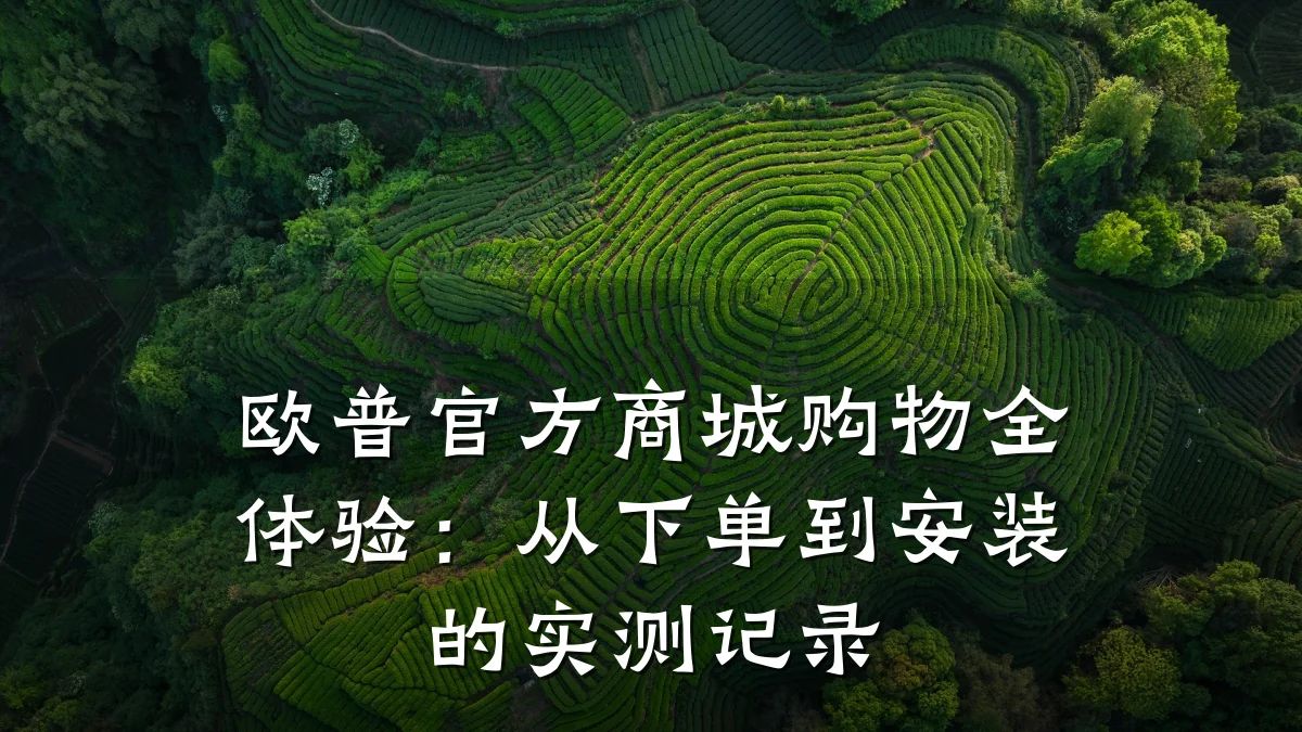 欧普官方商城购物全体验：从下单到安装的实测记录