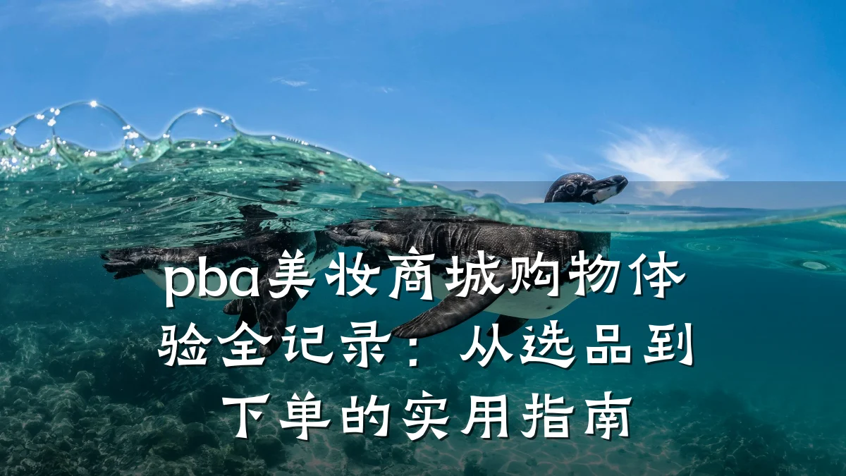 pba美妆商城购物体验全记录:从选品到下单的实用指南