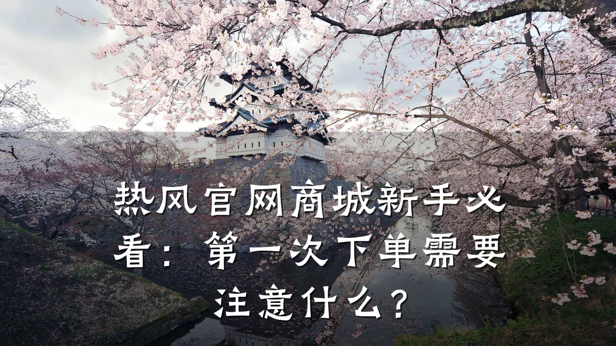 热风官网商城新手必看:第一次下单需要注意什么?