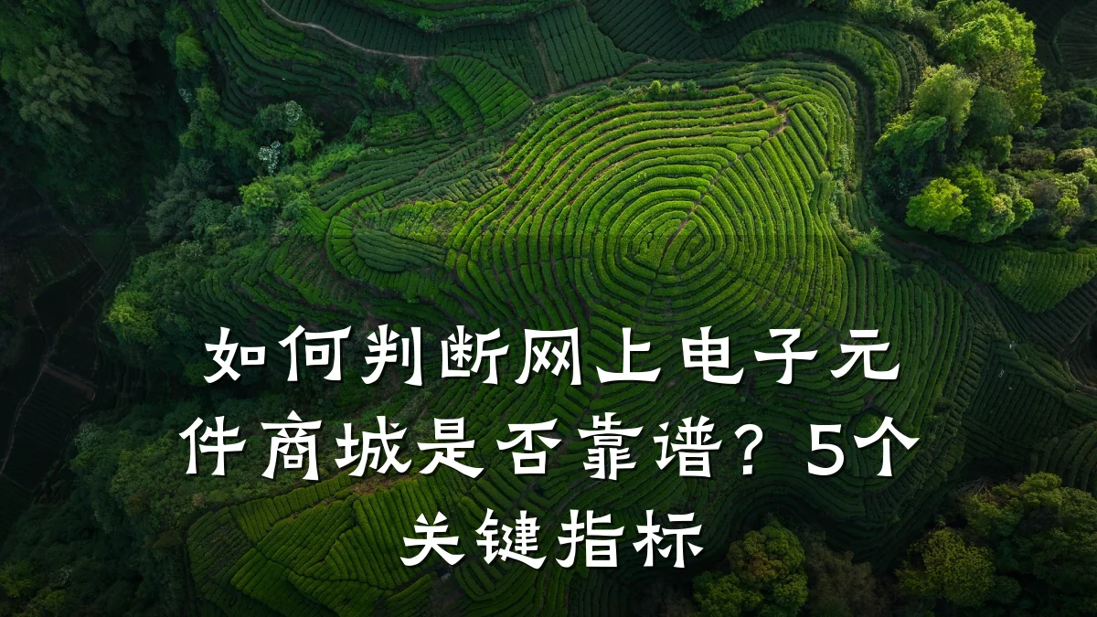 如何判断网上电子元件商城是否靠谱?5个关键指标