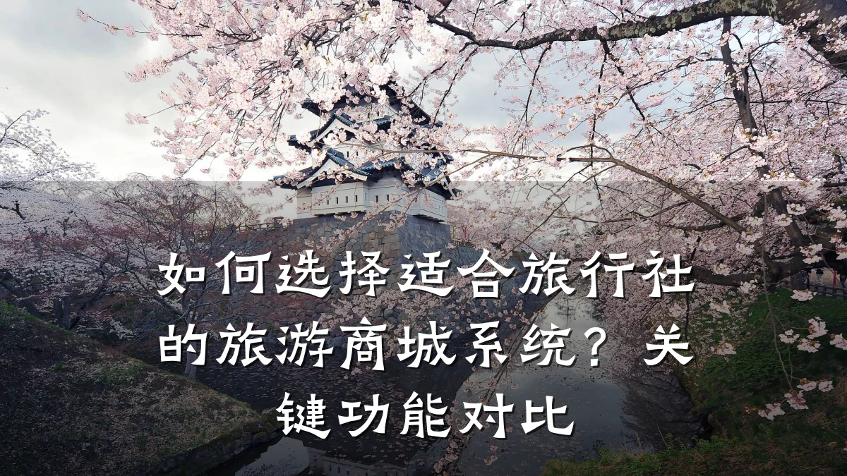 如何选择适合旅行社的旅游商城系统?关键功能对比
