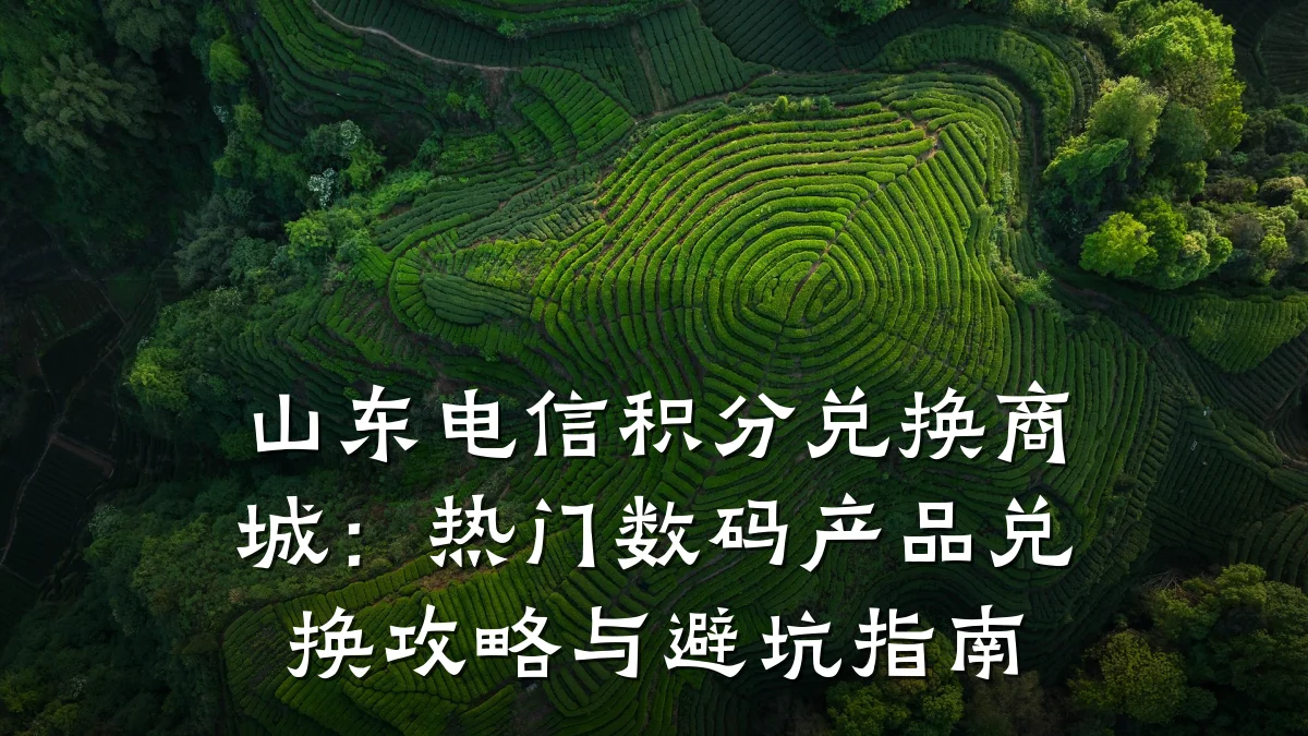 山东电信积分兑换商城:热门数码产品兑换攻略与避坑指南