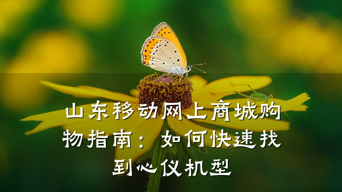山东移动网上商城购物指南:如何快速找到心仪机型