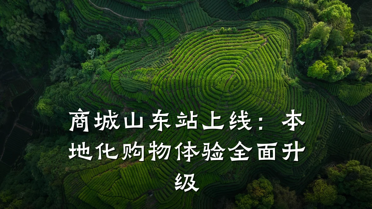 商城山东站上线:本地化购物体验全面升级