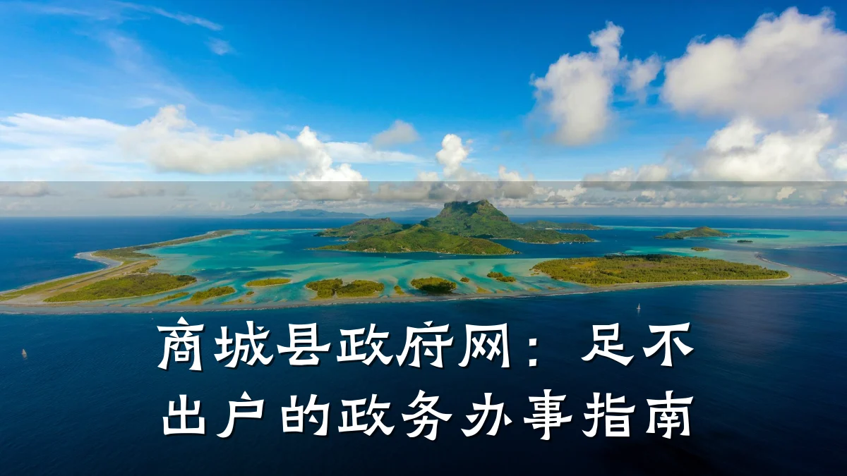 商城县政府网:足不出户的政务办事指南