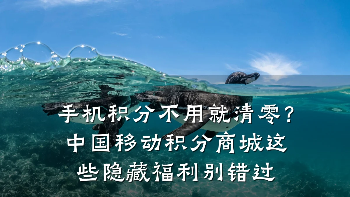 手机积分不用就清零？中国移动积分商城这些隐藏福利别错过