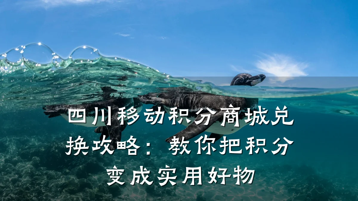 四川移动积分商城兑换攻略：教你把积分变成实用好物