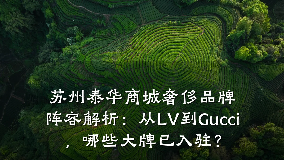 苏州泰华商城奢侈品牌阵容解析:从LV到Gucci,哪些大牌已入驻?