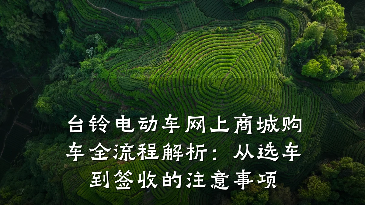 台铃电动车网上商城购车全流程解析:从选车到签收的注意事项