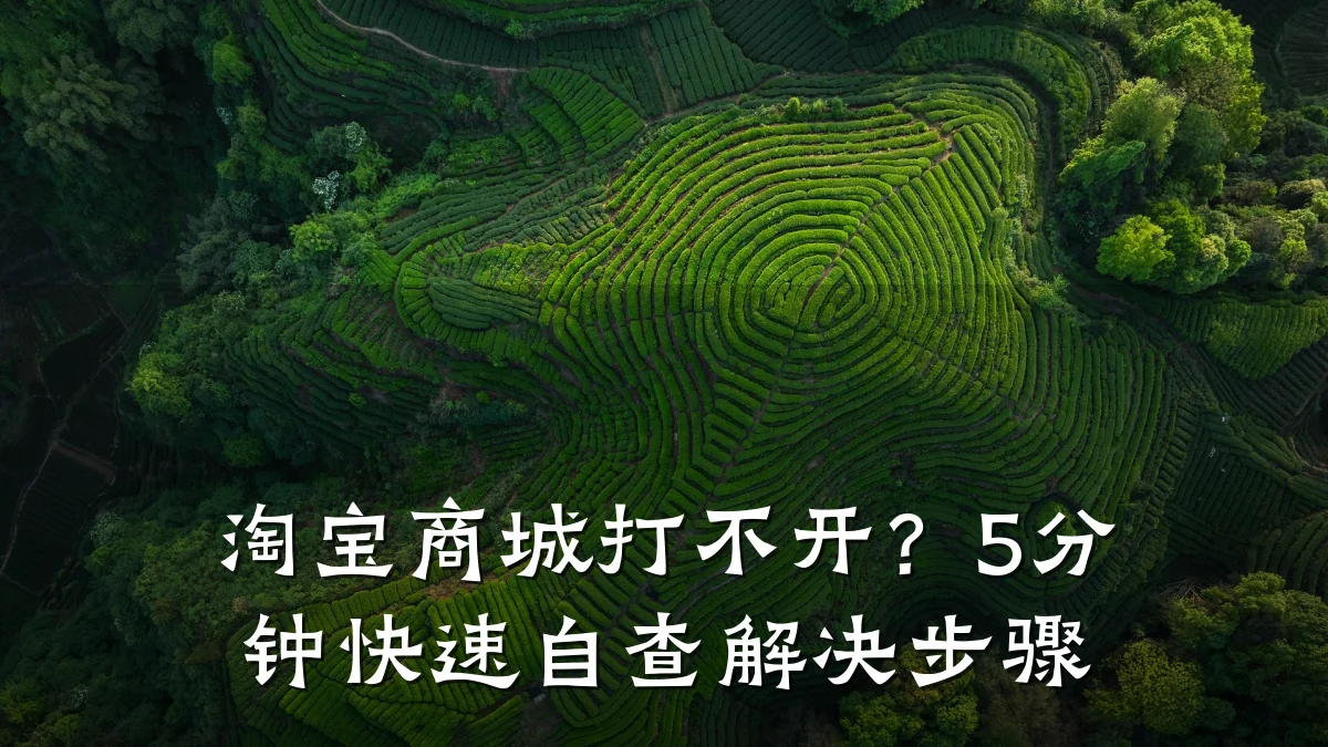 淘宝商城打不开?5分钟快速自查解决步骤