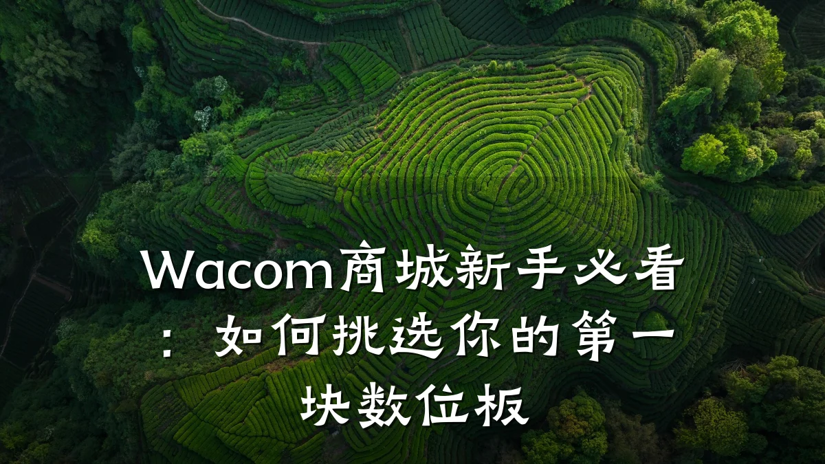 Wacom商城新手必看:如何挑选你的第一块数位板