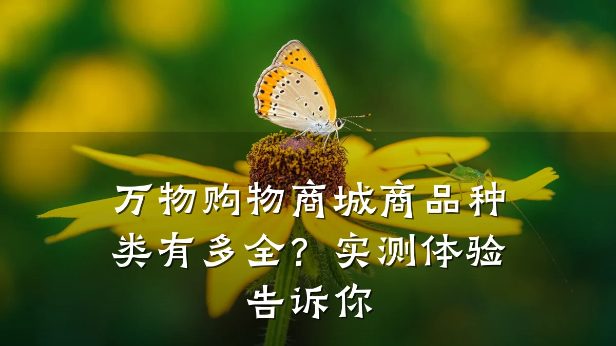 万物购物商城商品种类有多全?实测体验告诉你