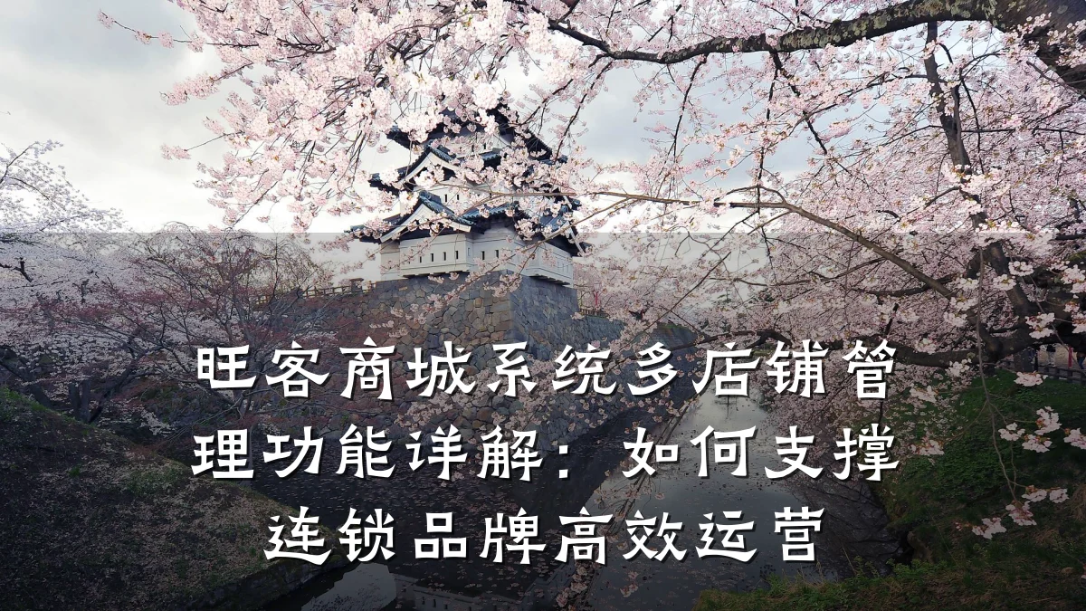 旺客商城系统多店铺管理功能详解:如何支撑连锁品牌高效运营