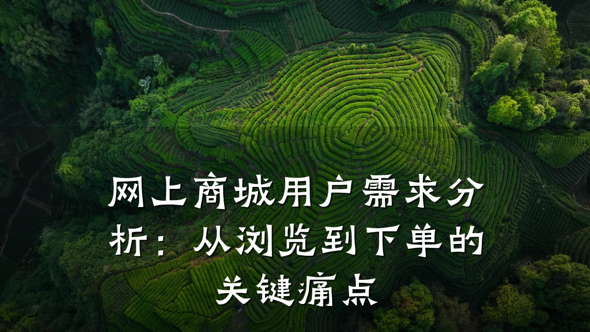 网上商城用户需求分析:从浏览到下单的关键痛点