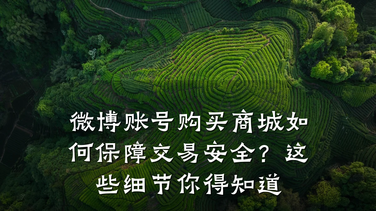 微博账号购买商城如何保障交易安全?这些细节你得知道