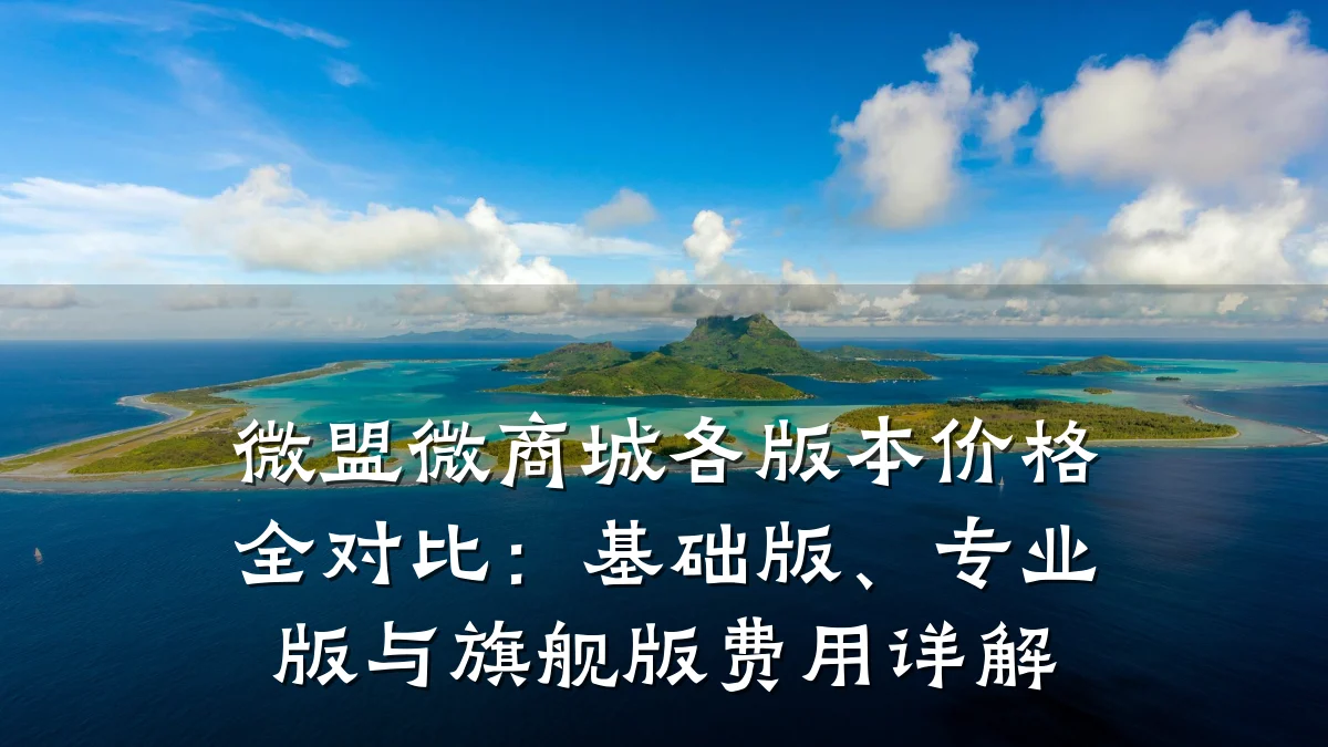 微盟微商城各版本价格全对比:基础版、专业版与旗舰版费用详解