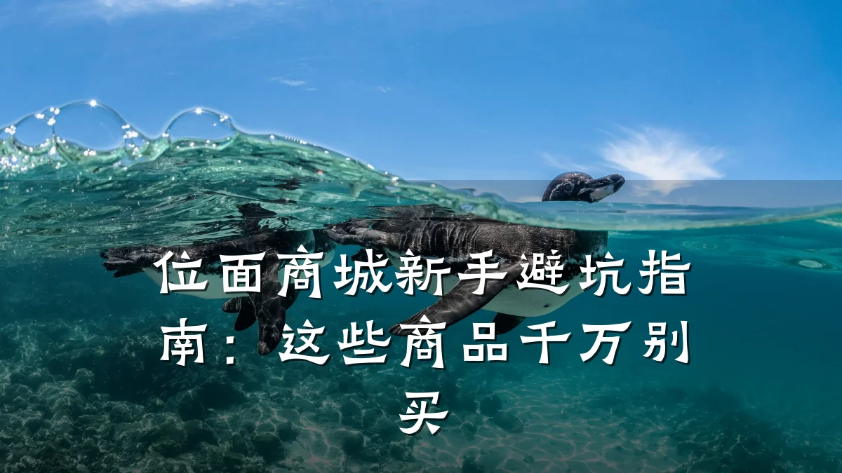 位面商城新手避坑指南:这些商品千万别买