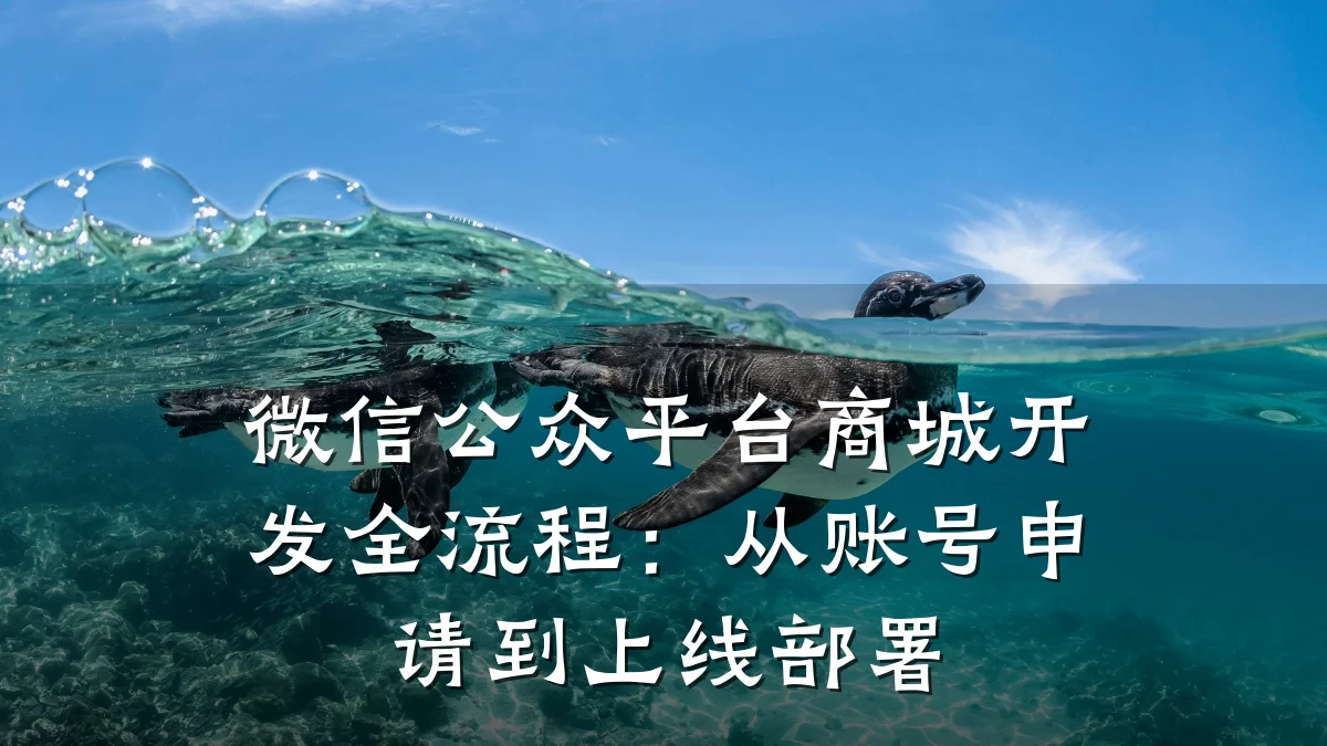 微信公众平台商城开发全流程:从账号申请到上线部署