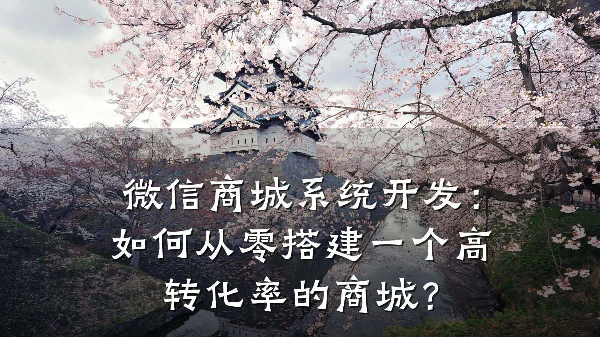 微信商城系统开发:如何从零搭建一个高转化率的商城?