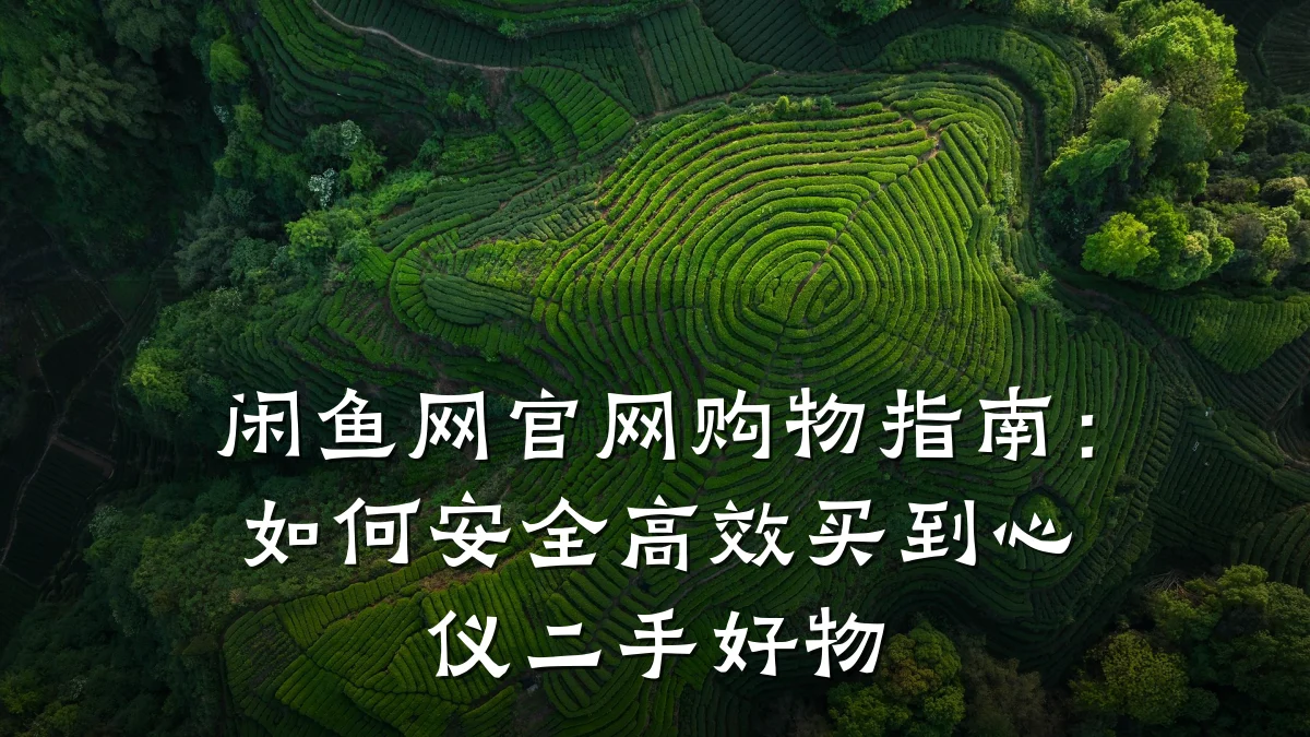 闲鱼网官网购物指南:如何安全高效买到心仪二手好物