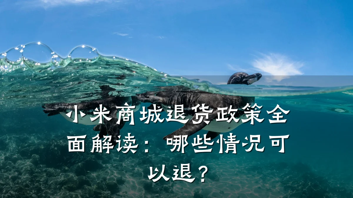 小米商城退货政策全面解读:哪些情况可以退?