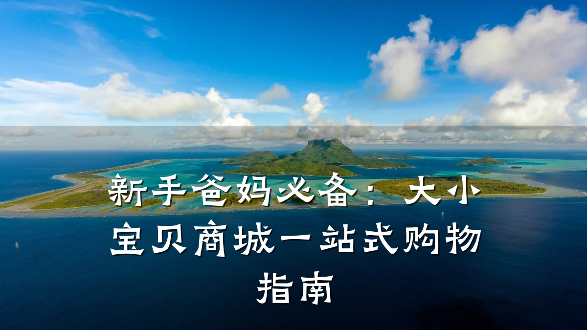 新手爸妈必备:大小宝贝商城一站式购物指南