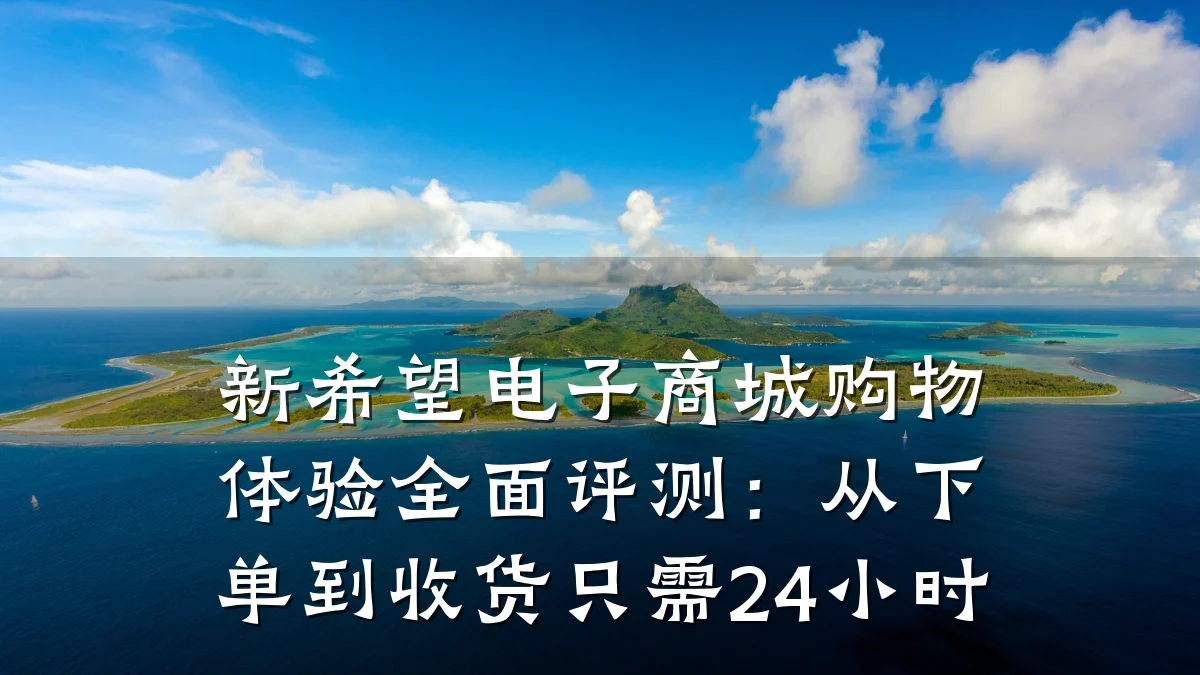 新希望电子商城购物体验全面评测:从下单到收货只需24小时