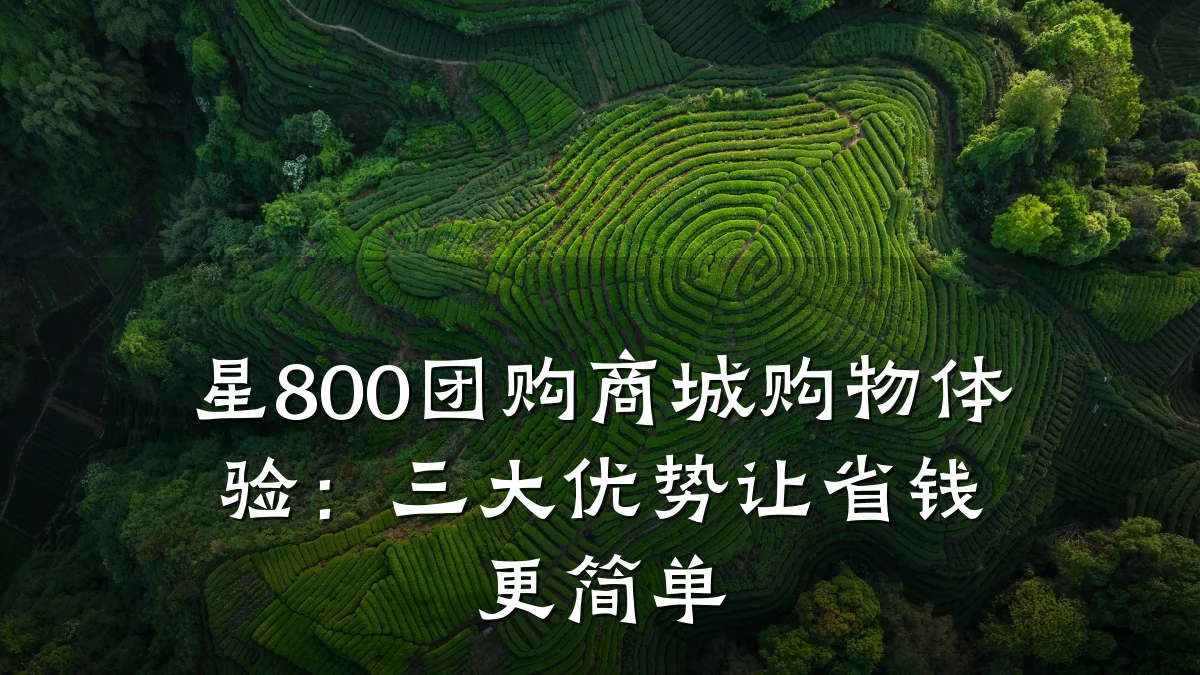 星800团购商城购物体验:三大优势让省钱更简单