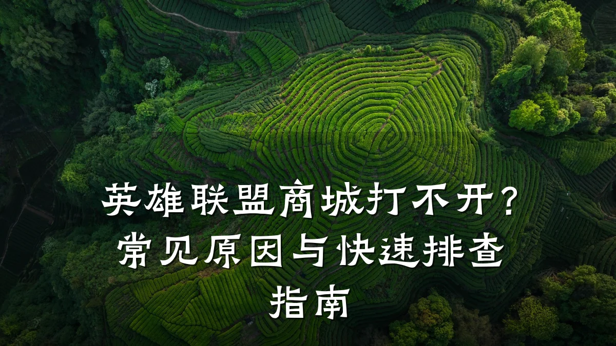 英雄联盟商城打不开?常见原因与快速排查指南