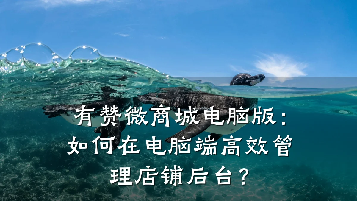 有赞微商城电脑版:如何在电脑端高效管理店铺后台?
