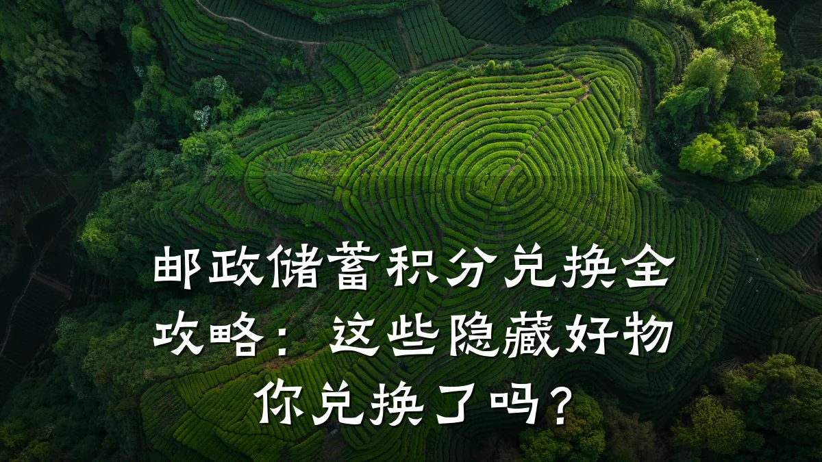 邮政储蓄积分兑换全攻略:这些隐藏好物你兑换了吗?