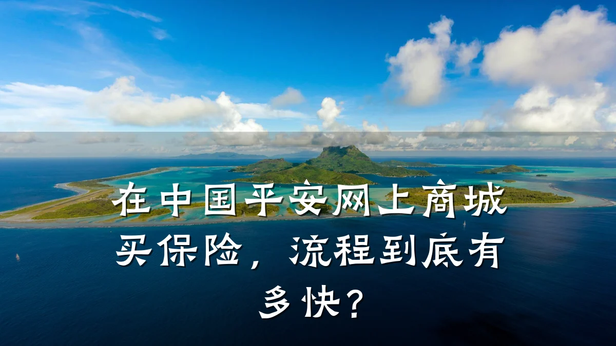 在中国平安网上商城买保险，流程到底有多快？