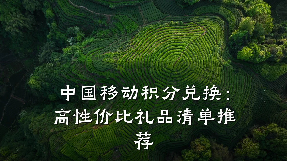 中国移动积分兑换:高性价比礼品清单推荐